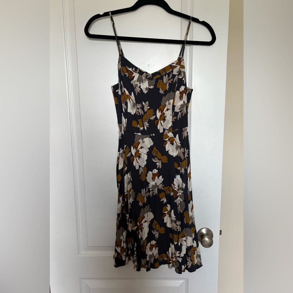 Old Navy Cream and Brown Spaghetti Strap Sundress